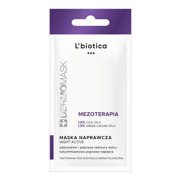 Dermomask Night Active, Mezoterapia, maseczka naprawcza,, 1 saszetka