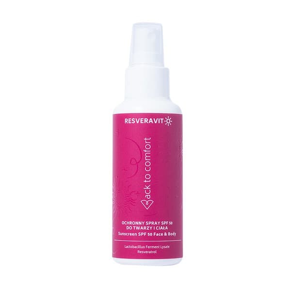 Resveravit-C Age Glow, spray ochronny do twarzy i ciała, SPF50