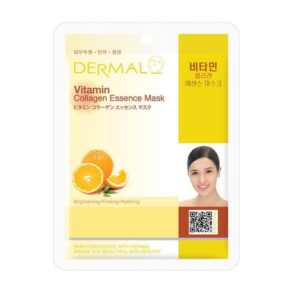 Dermal Vitamin Collagen Essence Mask, maska w płachcie z kompleksem witamin