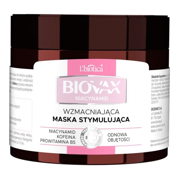 Niacynamid, wzmacniająca maska stymulująca
