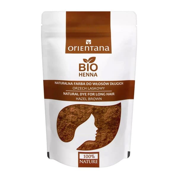 Naturalna farba do włosów bio henna orzech laskowy Orientana