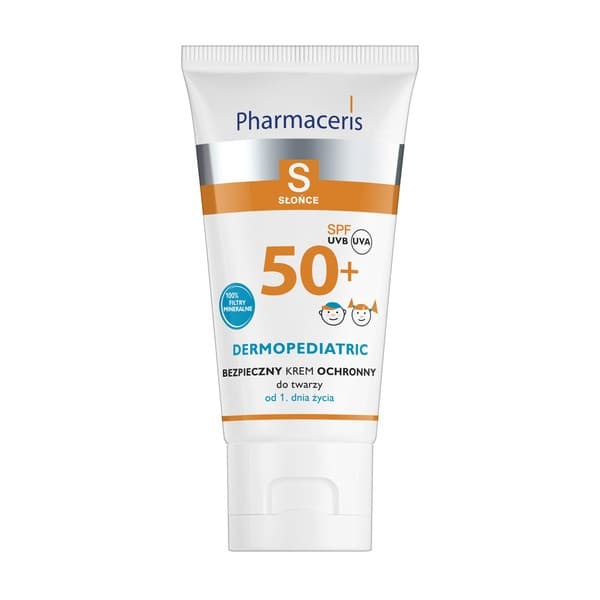 S, bezpieczny krem ochronny do twarzy od 1. dnia życia, SPF 50+