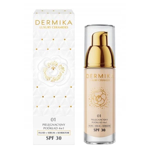 Luxury Ceramides Podkład Do Twarzy 4w1 Pielęgnacyjny SPF30 01