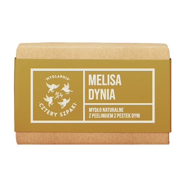Mydlarnia 4 Szpaki, Melisa i Dynia, naturalne mydło peelingujące