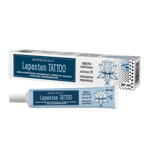 Botanic Help Lapanten Tattoo, krem pielęgnujący skórę po tatuażu i makijażu permanentnym