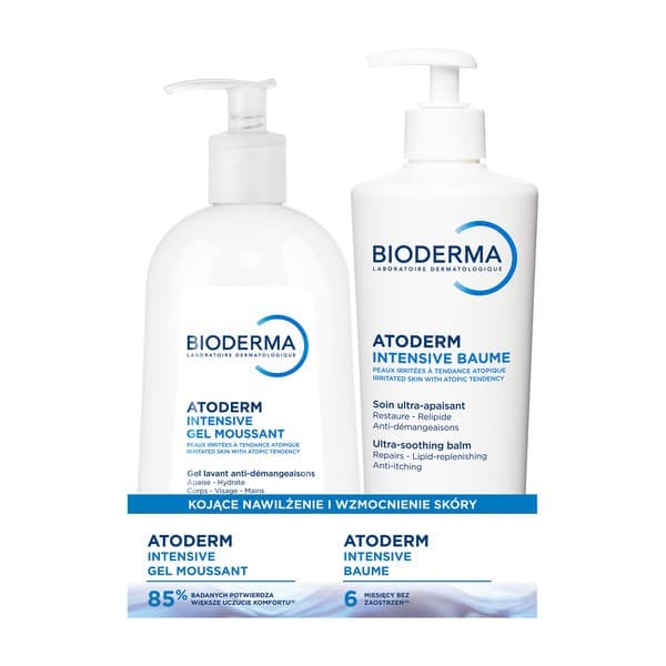 Atoderm Intensive Baume + Gel Moussant — zestaw łagodzący