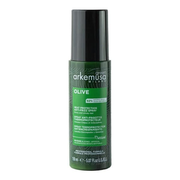 Green Arkemusa Olive Anti-Frizz Spray, termoochronny spray do włosów puszących się i niesfornych