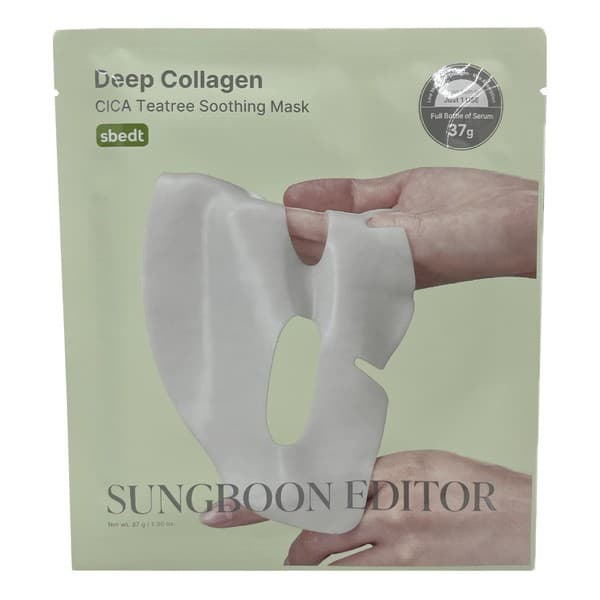 Sungboon Editor, Deep Collagen Cica Teatree Soothing, maska w płachcie