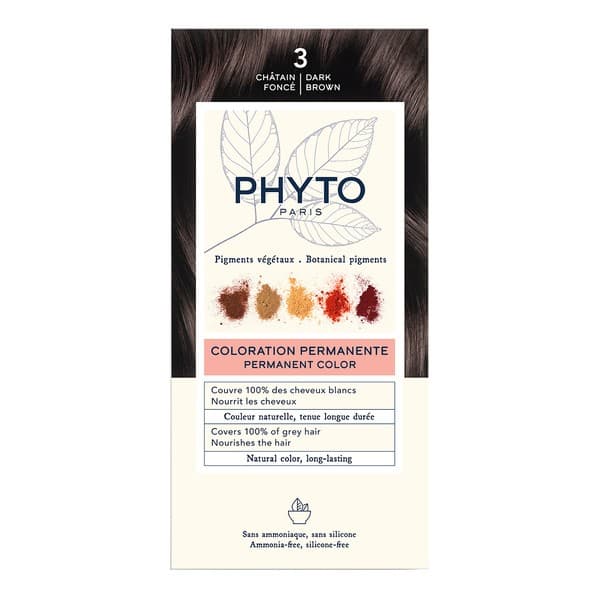 Phyto Color, farba do włosów, 3 ciemny kasztan, 1 opakowanie
