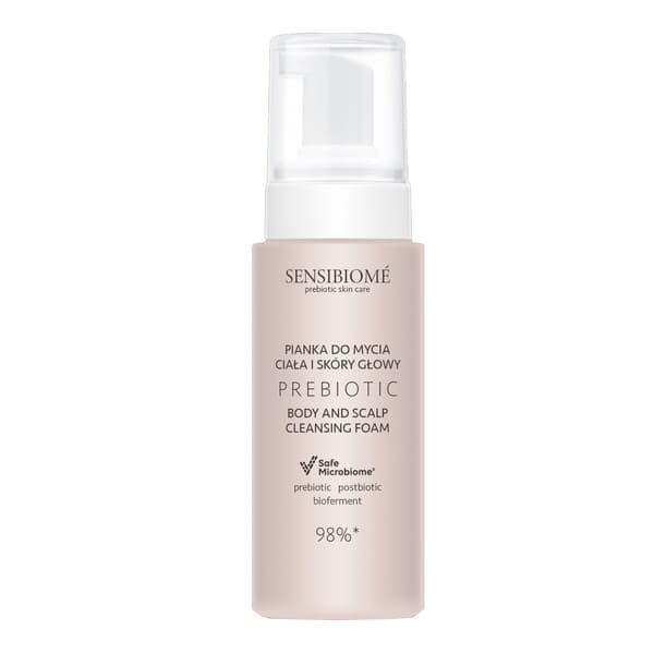 Sensibiome Prebiotic Skin Care, pianka do mycia ciała i skóry głowy