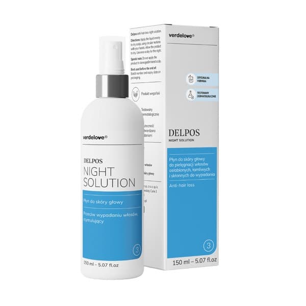 Anti Hair Loss Night Solution, płyn do skóry głowy wzmacniający włosy