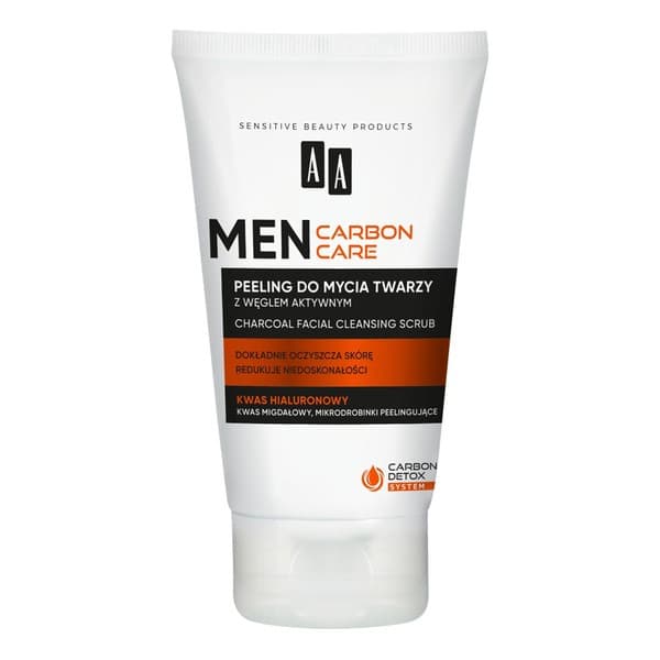 Men Carbon Care, peeling do mycia twarzy z węglem