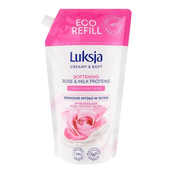 Creamy & Soft mydło w płynie wygładzające róża i proteiny mleka