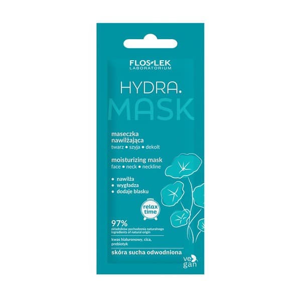 Flos-Lek Hydra, maseczka nawilżająca, twarz, szyja, dekolt