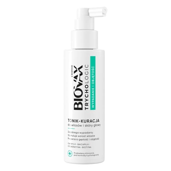 L'Biotica Biovax Trychologic Wypadanie i Objętość, tonik-kuracja do włosów i skóry głowy