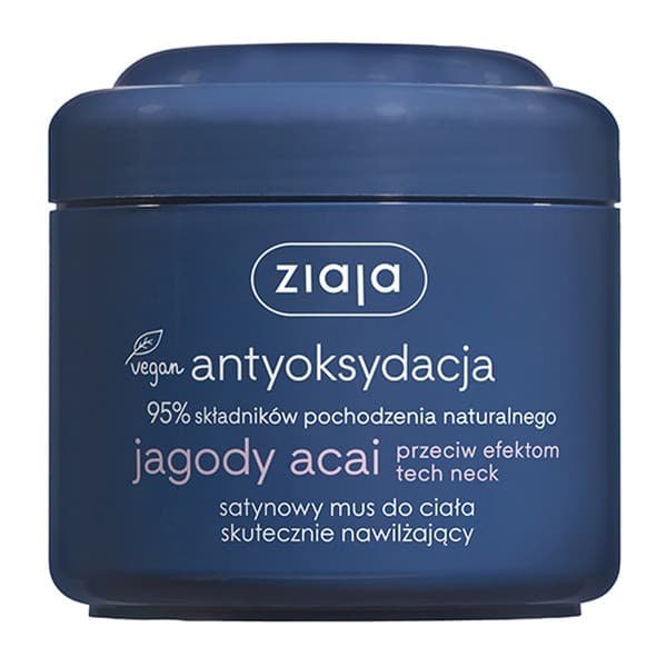 Jagody Acai, satynowy mus do ciała skutecznie nawilżający