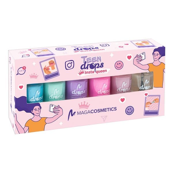 Cosmetics, Teen Drops InstaQueen V.02, zestaw lakierów do paznokci