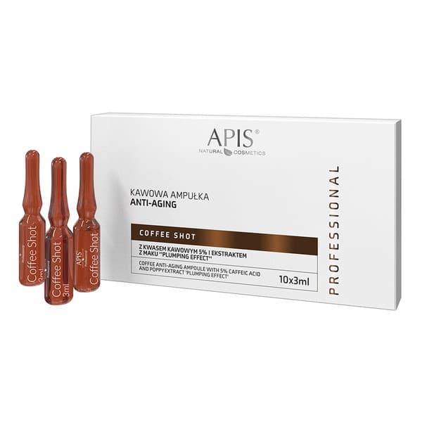 Coffee Shot, ampułka anti-aging z 5% kwasem kawowym i ekstraktem z maku