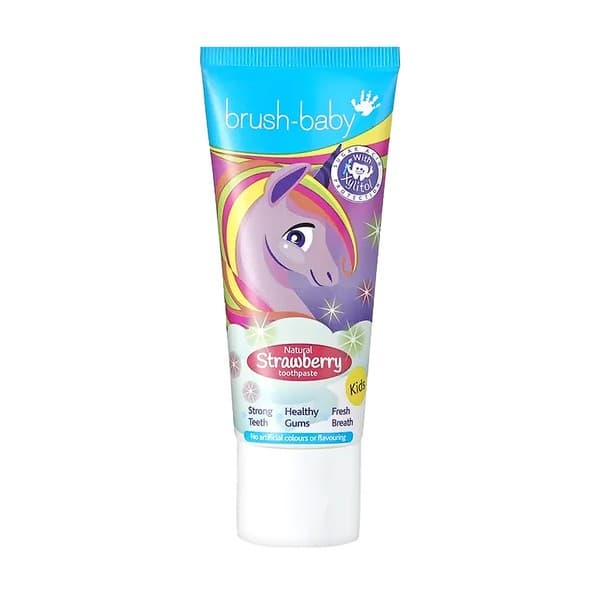 Brushbaby, pasta do zębów 3+, truskawkowa, unicorn