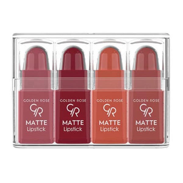 Matte Lipstick, zestaw 4 matowych mini pomadek do ust, nr 03