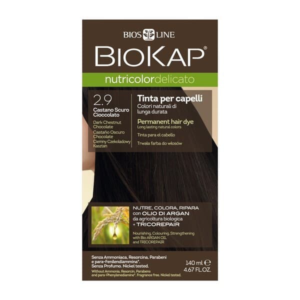 Nutricolor Delicato, farba do włosów, 2.9 ciemny czekoladowy kasztan