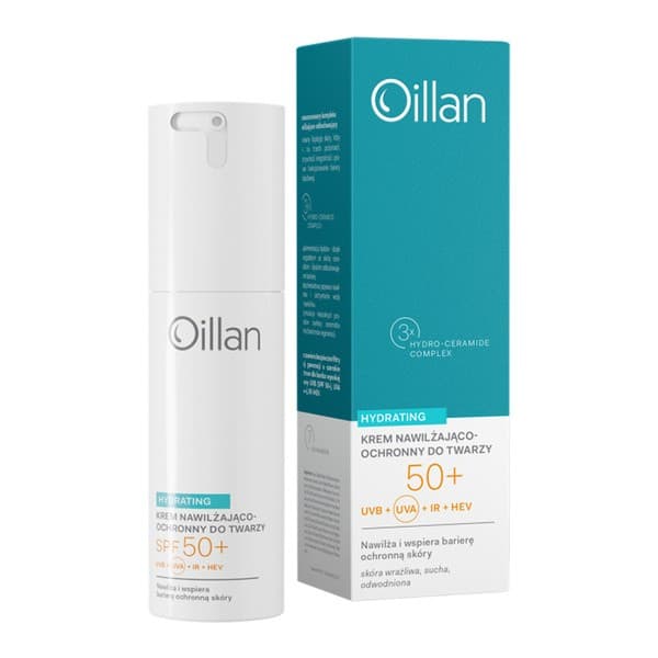 Hydrating, krem nawilżający do twarzy SPF50+ dla skóry suchej i wrażliwej