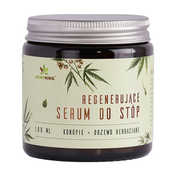 regenerujące serum do stóp z CBD o zapachu drzewa herbacianego