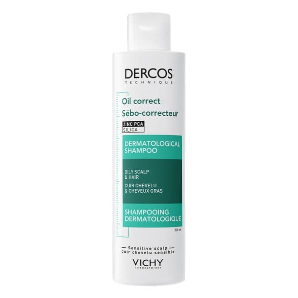 Dercos Oil Correct, Szampon Normalizujący Sebum