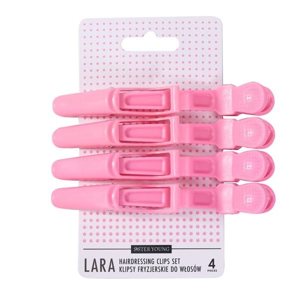 Young, Lara, klipsy fryzjerskie, Pink