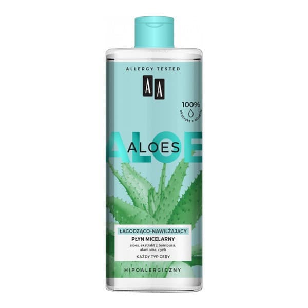 Aloes, 100% Aloe Vera Extract, płyn micelarny łagodząco-nawilżający