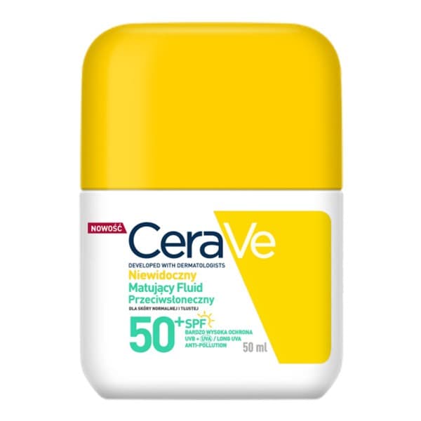 niewidoczny, matujący fluid SPF50+