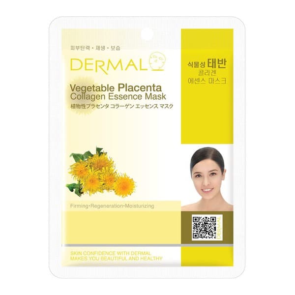 Dermal Vegetable Placenta Collagen Essence, Kolagenowa maska na twarzy z roślinną placentą