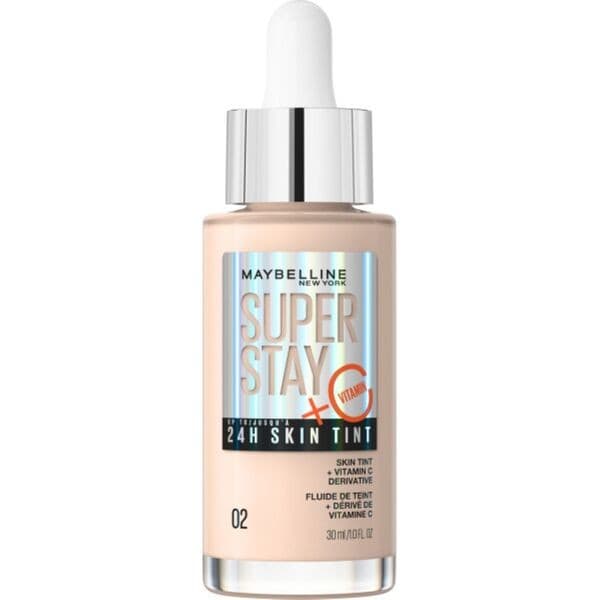 Super Stay 24h Skin Tint, podkład rozświetlający z witaminą C, 02