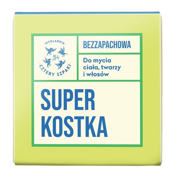 Mydlarnia 4 Szpaki, superkostka myjąca do ciała, twarzy i włosów
