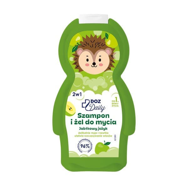 Daily, szampon i żel do mycia 2w1, jabłkowy jeżyk