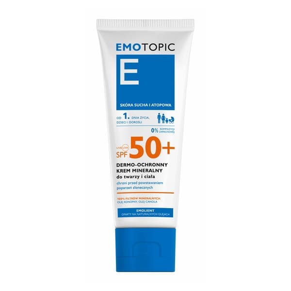 dermo-ochronny krem mineralny do twarzy i ciała SPF 50+