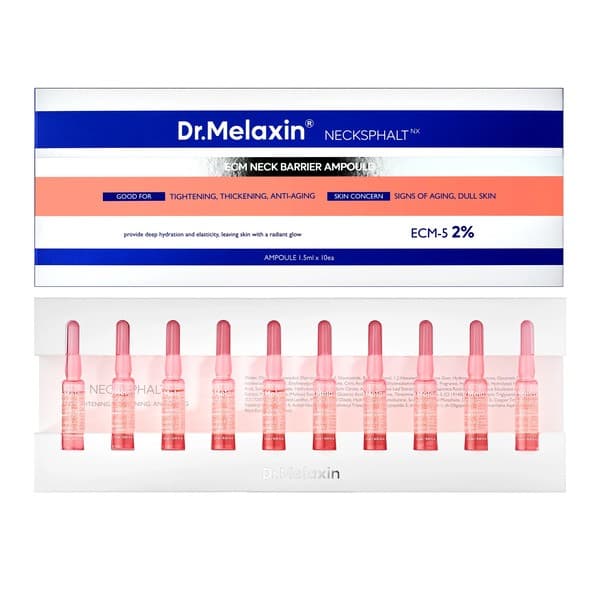 Necksphalt ECM Neck Barrier Ampoule, ampułki do pielęgnacji skóry szyi