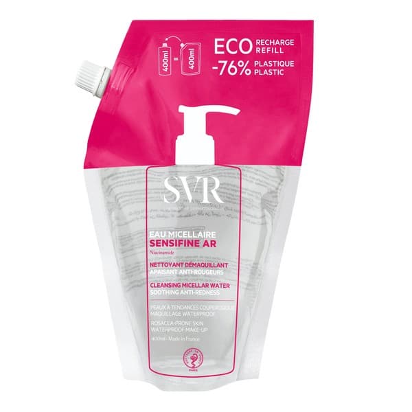 Sensifine AR Eau Micellaire, kojąca woda micelarna do twarzy, oczu i ust, uzupełnienie