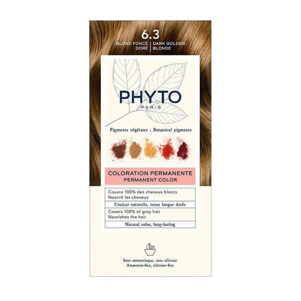 Phyto Color, farba do włosów, 6.3 ciemny złoty blond, 1 opakowanie