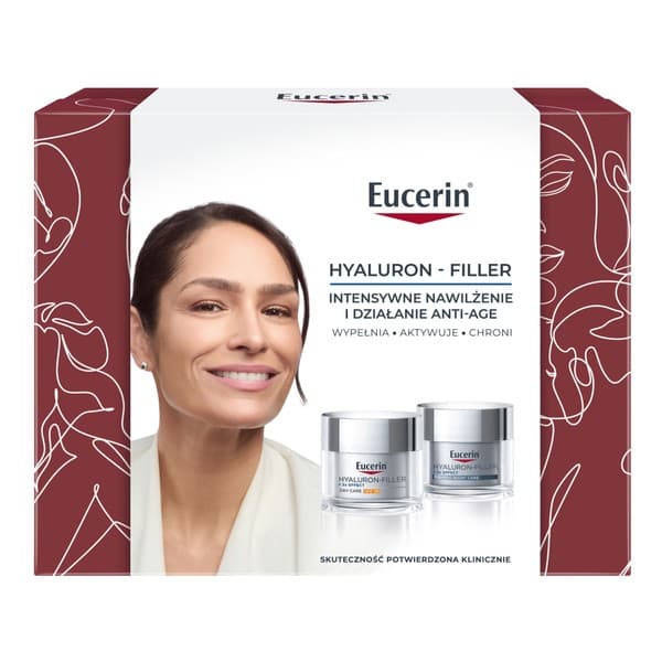 Zestaw Eucerin Hyaluron-Filler, krem na dzień SPF 30, + krem na noc