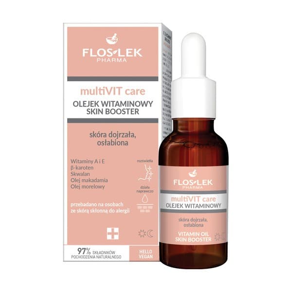 Flos-Lek multiVIT care, Olejek witaminowy Skin Booster do skóry dojrzałej i osłabionej