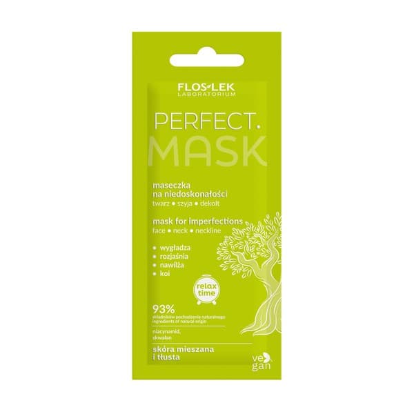 Flos-Lek Perfect, maseczka na niedoskonałości, twarz, szyja dekolt