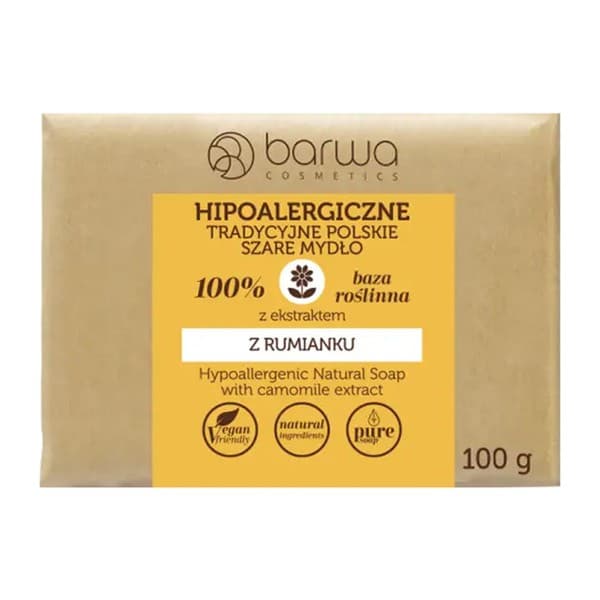 Hipoalergiczne Tradycyjne Polskie Szare Mydło z ekstraktem z rumianku