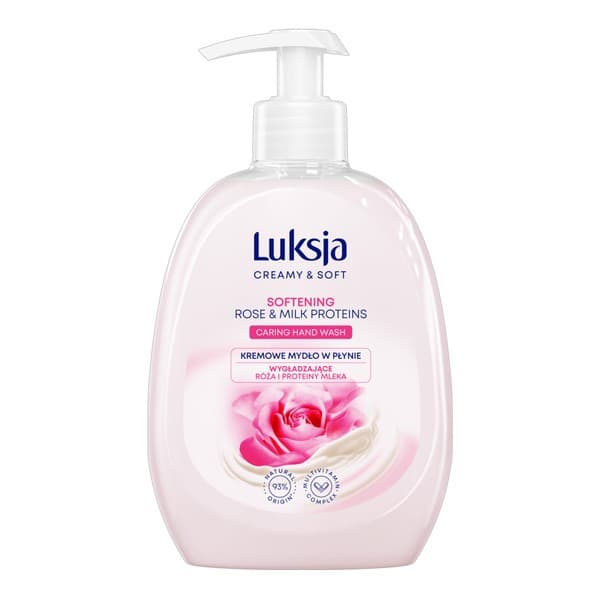 Creamy & Soft, wygładzające mydło w płynie, Róża i Proteiny Mleka