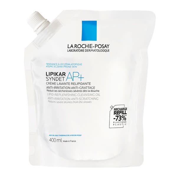 Lipikar Syndet AP+, krem myjący uzupełniający poziom lipidów, przeciw podrażnieniom skóry, refill