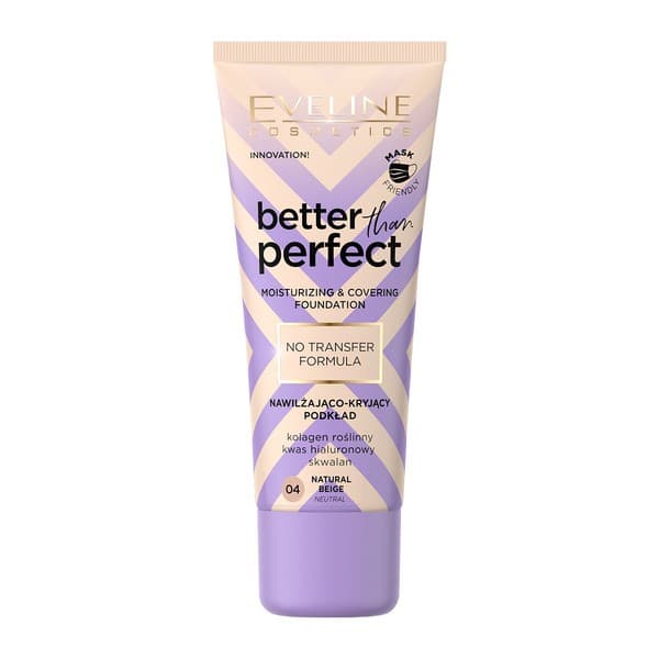Cosmetics Better Than Perfect, nawilżająco-kryjący podkład z formułą No Transfer, 04 Natural Beige