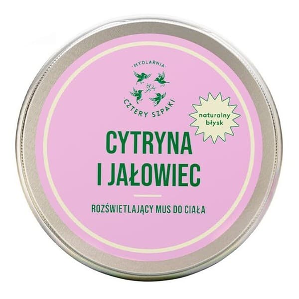 Mydlarnia 4 Szpaki Cytryna i Jałowiec, rozświetlający mus do ciała