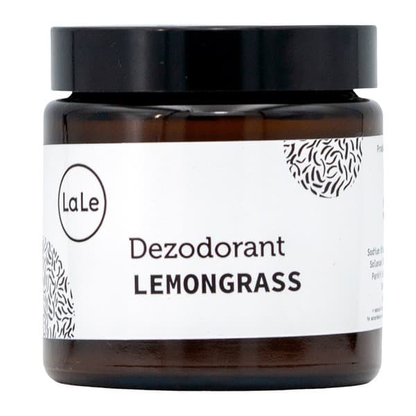 Odświeżający dezodorant ekologiczny w kremie z sodą oczyszczoną Lemongrass La-Le