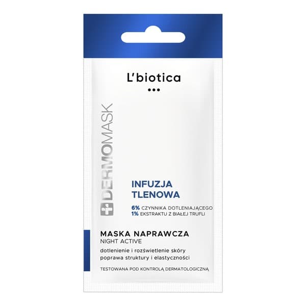 Dermomask Night Active, Infuzja Tlenowa, maseczka naprawcza,, 1 saszetka