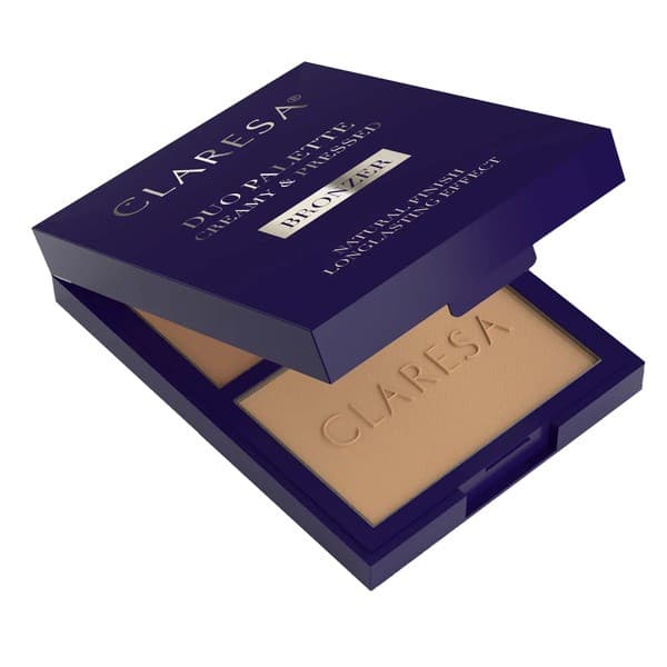 Duo Palette Creamy & Pressed, kremowo-pudrowa paleta bronzerów do konturowania, 01 More Sculpted